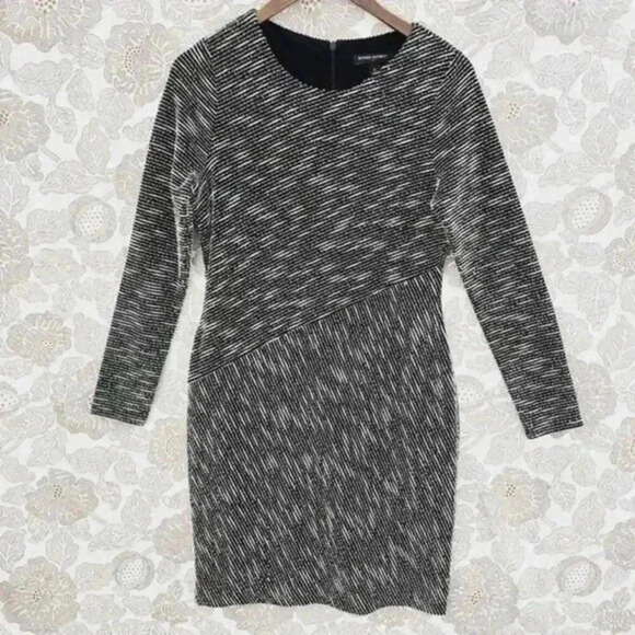 Banana Republic Tweed Women's Mini‎ Sheath Dress Long sleeve Size 6 - Picture 1 of 8